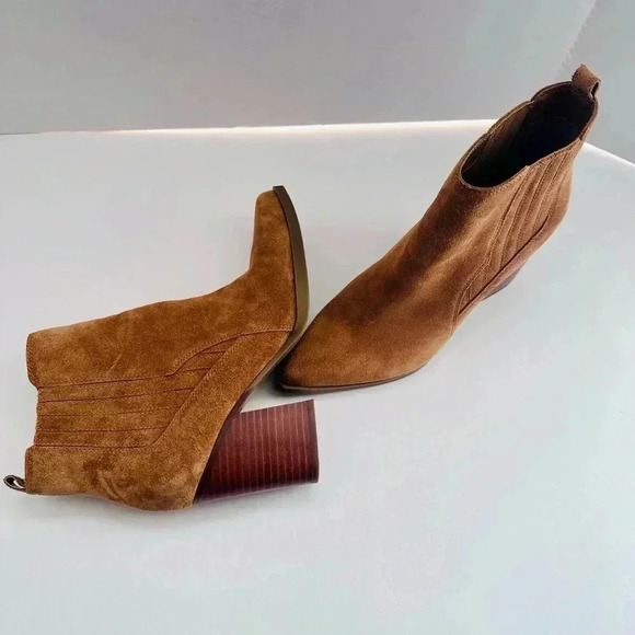 Marc Fisher Western Cowgirl Suede Boho Gadri Ankle boot size 7.5 - Picture 12 of 15